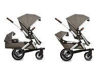 Joolz GEO DUO - Elephant Grey - sourozenecký kočárek