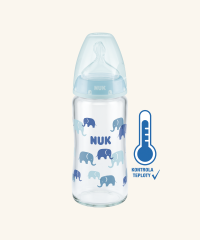 NUK FC+ láhev sklo s kontrolou teploty 240 ml