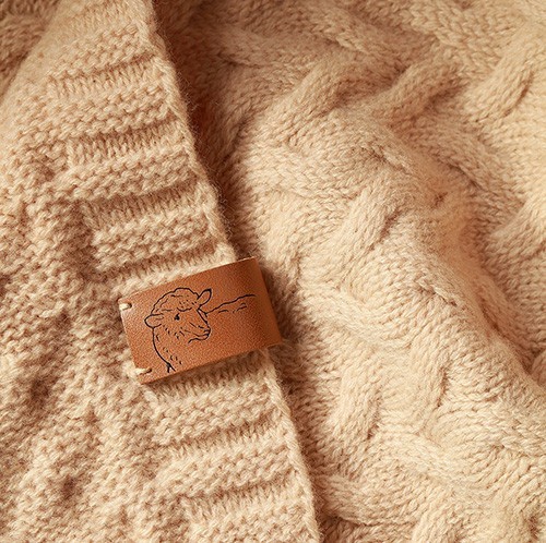 BABYONO Deka z merino vlny 75 x 100 cm dark beige 0m+