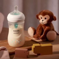 Avent Philips láhev Natural Response s ventilem AirFree medvěd 260 ml bílá