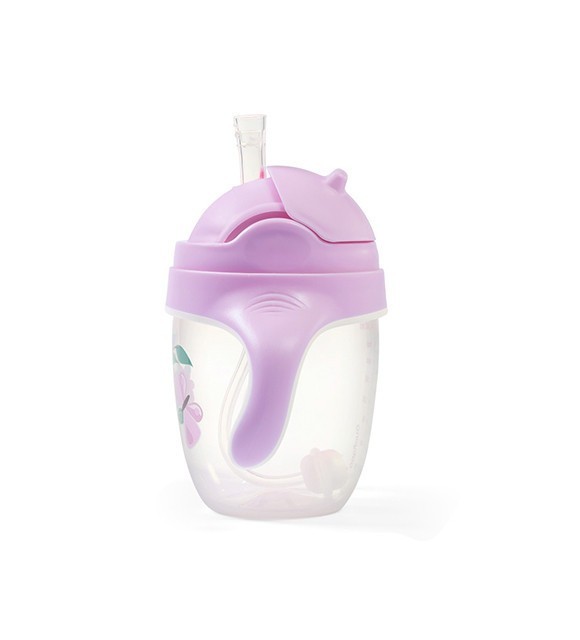 BABYONO Hrnek učicí s brčkem 6m+