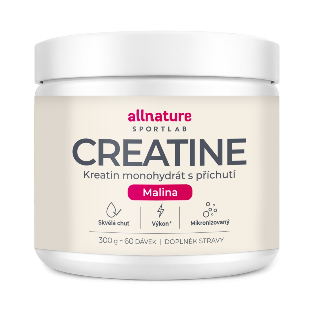 SPORTLAB Creatine monohydrát OCHUCENÉ - Malina 300 g