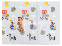 TAF TOYS Hrací deka pěnová 150x200 cm + kartičky na označení věku