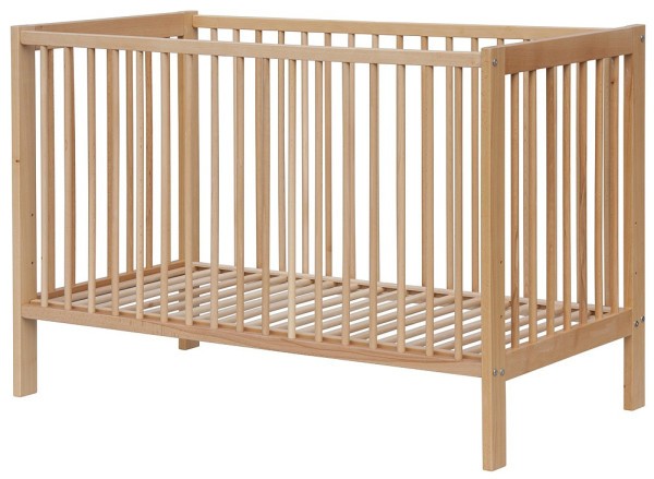 Dětská postýlka Scarlett DOMINIK s vyndavacími příčkami buk - 120 x 60 cm