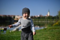 LITTLE ANGEL Tepláky tenké Outlast® - tm.šedý melír