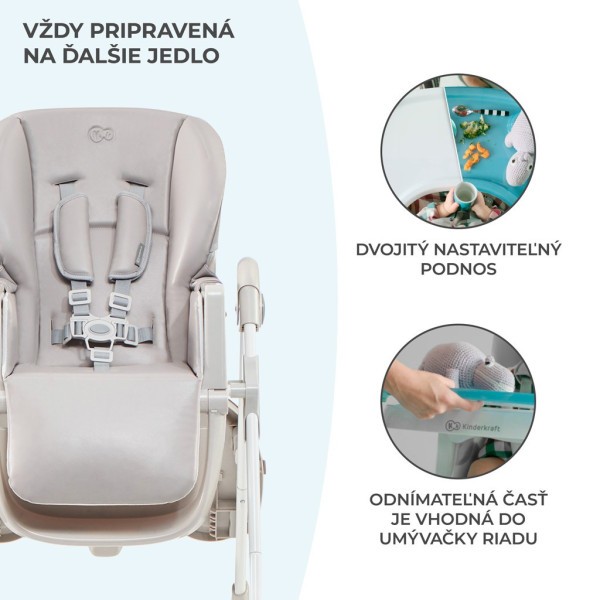 KINDERKRAFT Židlička jídelní Yummy
