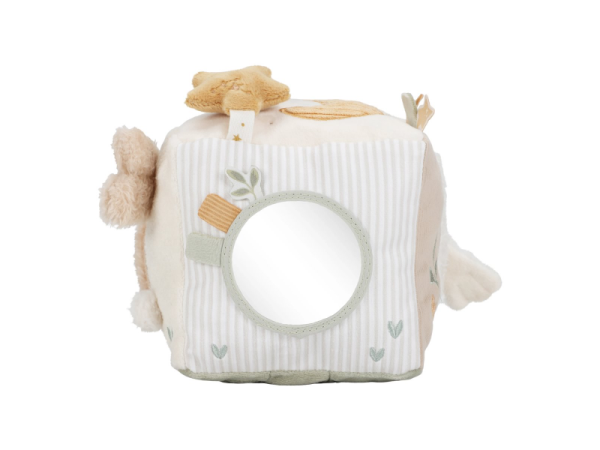 LITTLE DUTCH Kostka textilní s aktivitami Newborn Naturals
