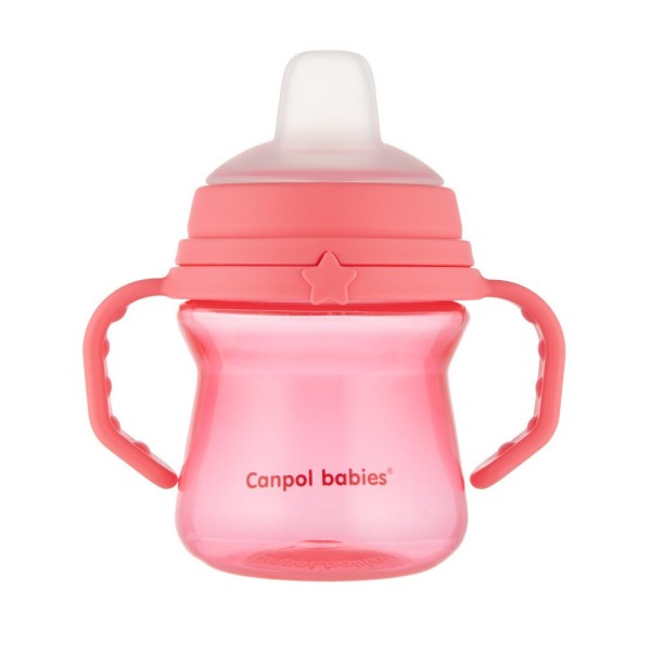 CANPOl BABIES Hrneček se silikonovým pítkem FirstCup 150ml