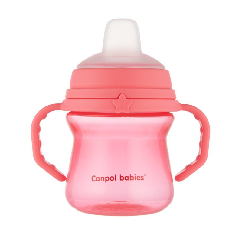 CANPOl BABIES Hrneček se silikonovým pítkem FirstCup 150ml