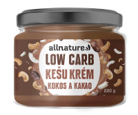 ALLNATURE Kešu krém LOW carb -  kokos a kakao 220 g