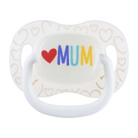 CANPOL BABIES Dudlík svítící silikonový symetrický LOVE MUM&DAD 0-6m 2ks