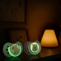 LOVI Dudlík svítící silikonový dynamický CAPICHILL 6-18m 2ks