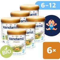 6x Kendamil 100% BIO/organické plnotučné pokračovací mléko 2 DHA+ (800g)