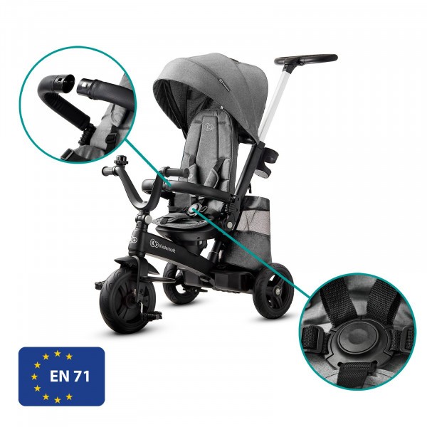 KINDERKRAFT Tříkolka Easytwist Platinum Premium