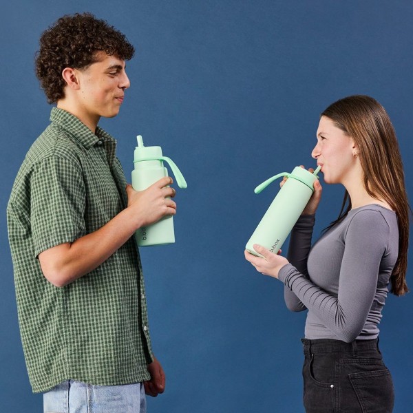 B.BOX Nerezová termolahev s brčkem 690 ml