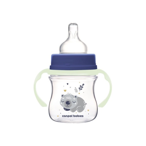 Canpol babies Antikoliková lahev EasyStart se svítícími úchyty SLEEPY KOALA