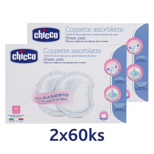 Tampóny do podprsenky Chicco antibakteriální 120 ks