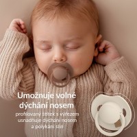 LOVI Dudlík svítící silikonový dynamický PRIME 2ks Ivory/Blush