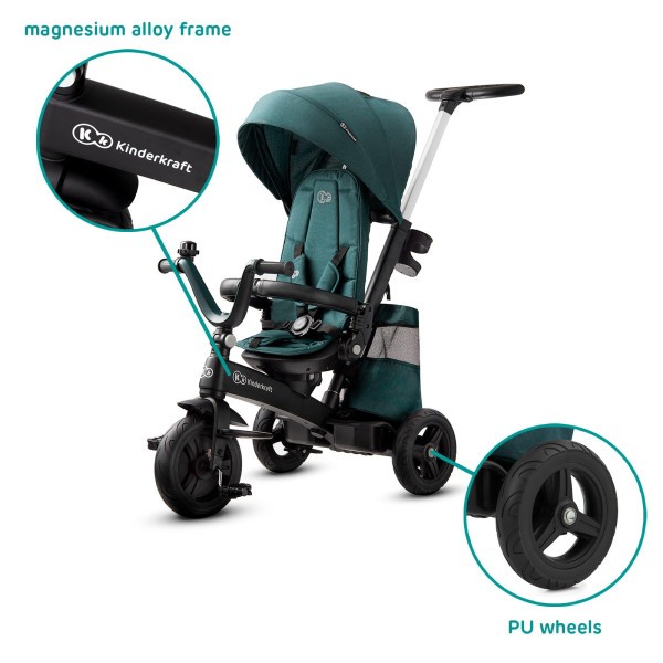 KINDERKRAFT Tříkolka Easytwist Platinum Premium