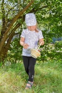 LITTLE ANGEL Kšiltovka tenká TISK Outlast® - bílá kytičky