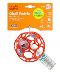 Hračka OBALL RATTLE 10 cm 0m+ DÁREK Aquaint 50ml