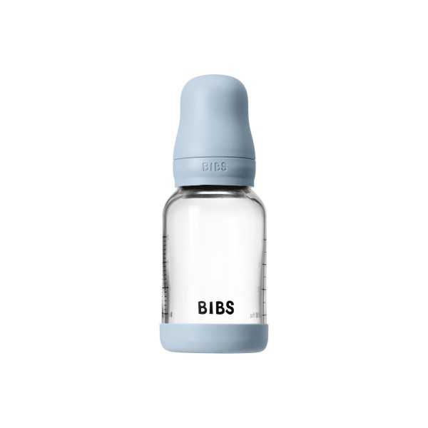 BIBS antikoliková sklenená lahev se silikonovým dudlíkem 120ml