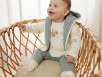 LITTLE DUTCH Kabátek oboustranný Stone Blue