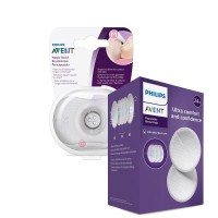 Philips AVENT Chránič bradavek - medium 2 ks + ster.krabička + Prsní vložky jednorázové 24 ks Philips AVENT Chránič bradavek - medium 2 ks + ster.krabička + Prsní vložky jednorázové 24 ks