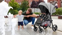 Kočárek sportovní Grande burgundy Kinderkraft + Dětské odrážedlo 2WAY Next