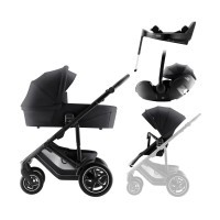 BRITAX Set kočárek Smile 5Z + hluboká korba + autosedačka Baby-Safe PRO + Vario Base 5Z Style