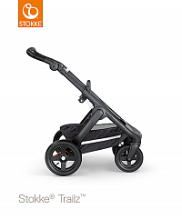 Stokke® Trailz™ černý podvozek s koženkovou rukojetí