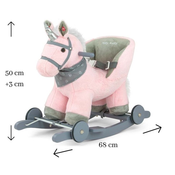 MILLY MALLY Houpací koník s melodií a kolečky
