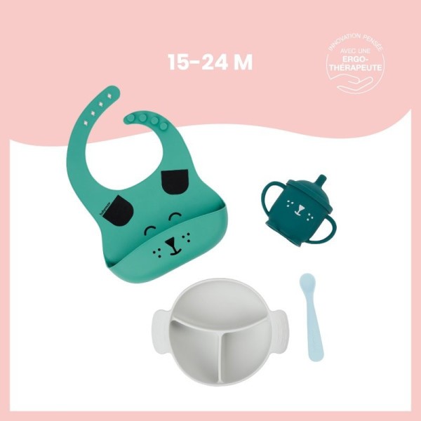BABYMOOV Silikonová jídelní sada LEARN´ISY KIT