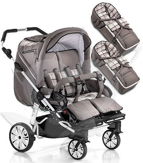 Kočárek Hartan Zwilling ZX II + 2x softasche + nánožník