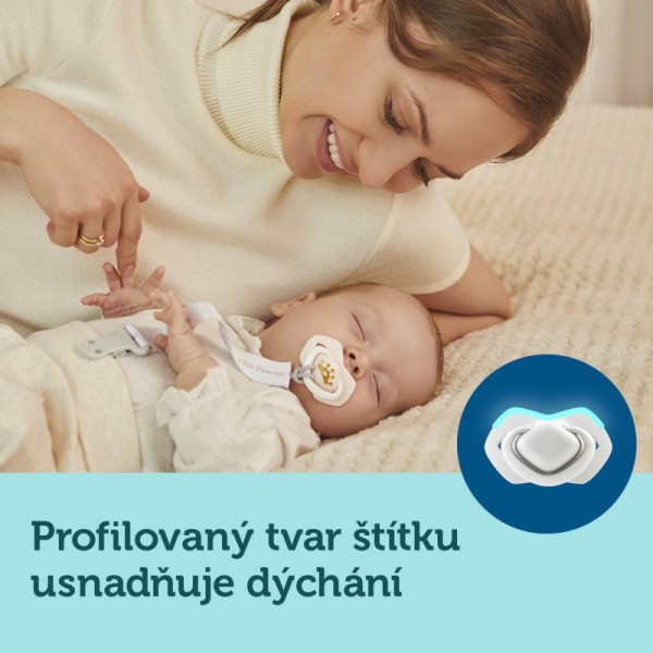 CANPOL BABIES Set symetrických silikonových dudlíků Light touch ROYAL BABY