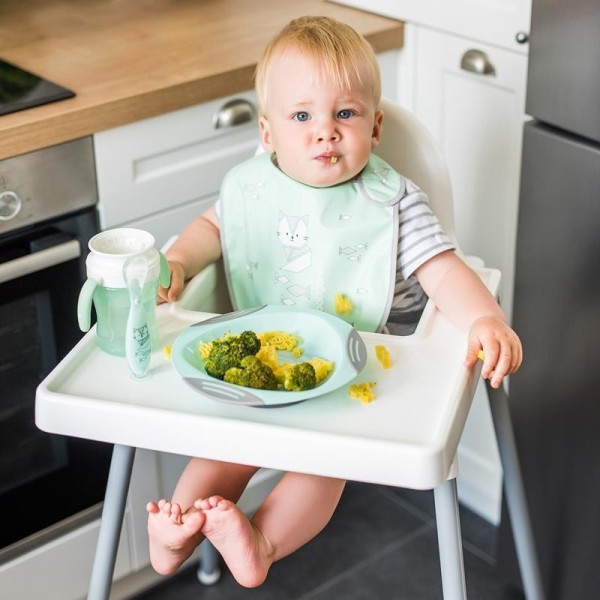 BABYONO Lžička silikonová s obalem 6m+
