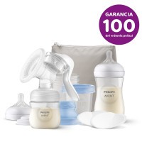 Philips AVENT Odsávačka mateř. mléka manuální, startovní sada + Sada pro péči o dítě SCH400/52