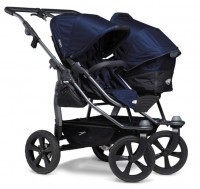 TFK Sportovní kočárek dvojčata Duo stroller - air chamber wheel - black