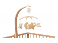 LITTLE DUTCH Hudební kolotoč dřevěný Newborn Naturals