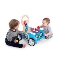 BABY EINSTEIN Hračka dřevěná aktivní vlečka Discovery Buggy HAPE 12m+