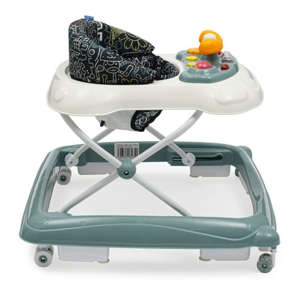 BABY MIX Dětské chodítko s volantem a silikonovými kolečky