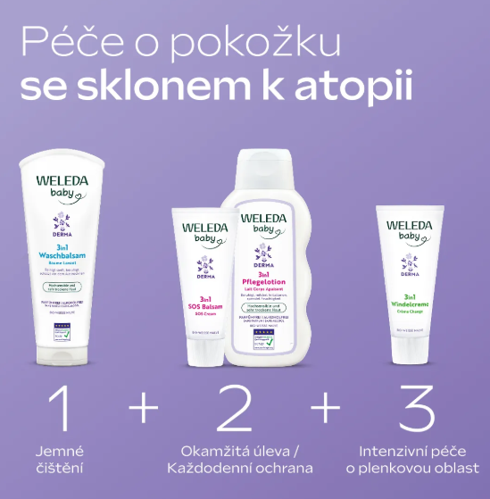 WELEDA Baby 3v1 DERMA Krém na zadeček