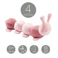 NATTOU Hračka housenka edukační 4 aktivity Lapidou pink