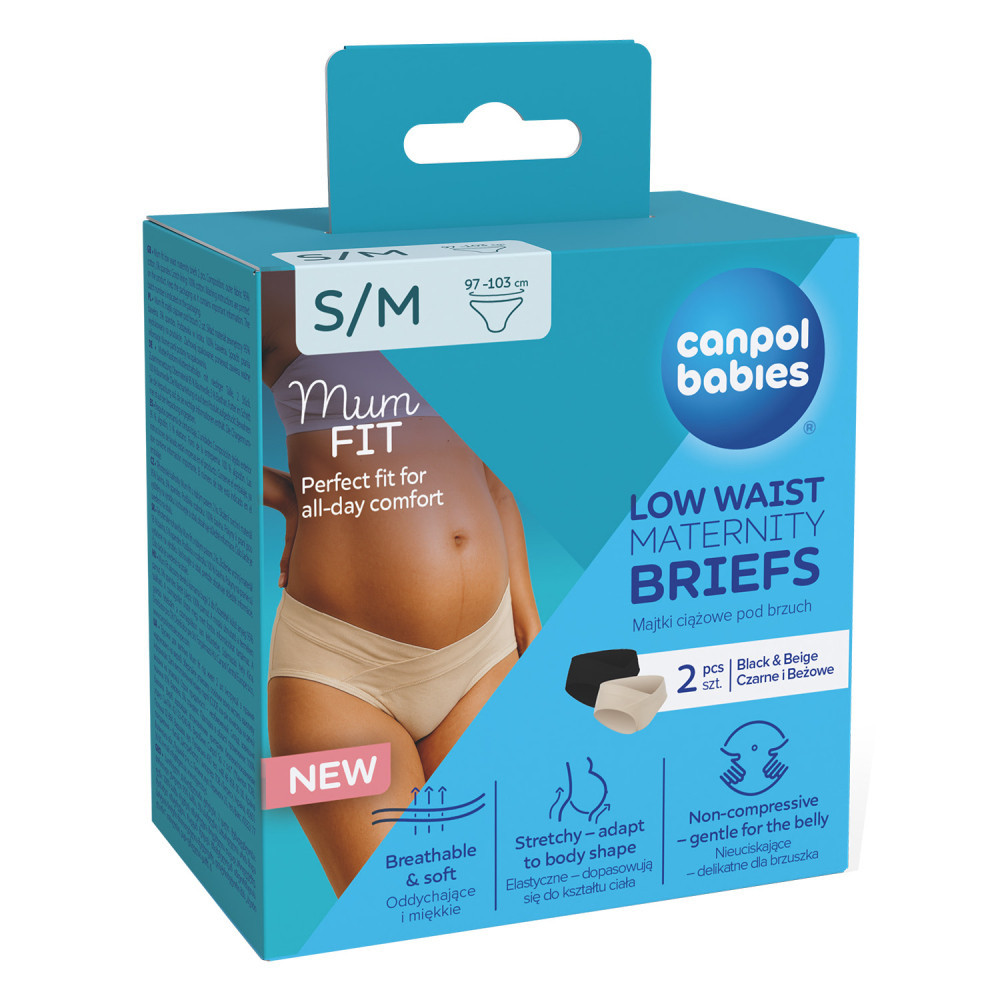 CANPOL BABIES Těhotenské kalhotky s nízkým pasem MumFIT 2ks