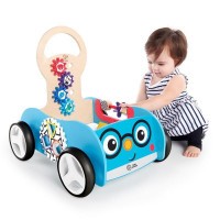 BABY EINSTEIN Hračka dřevěná aktivní vlečka Discovery Buggy HAPE 12m+