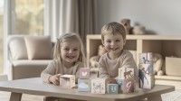 ZOPA Dětské stohovací kostky kartonové 10ks