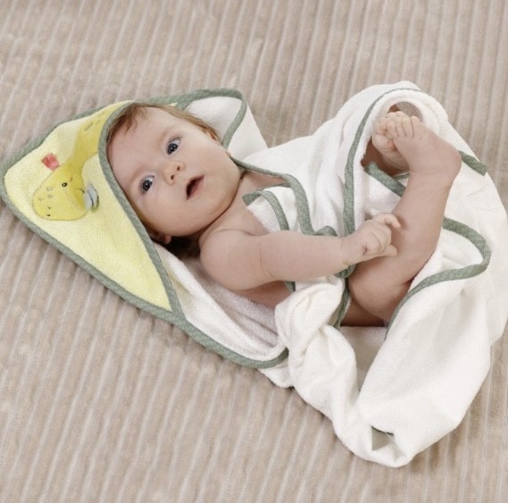 Baby Fehn Ručník s kapucí dinosaurus Happy Dino
