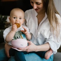 BABYONO Miska silikonová s přísavkou 6m+