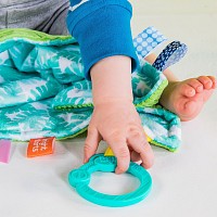 Dečka mazlící  na C kroužku Little Taggies palmy 0m+