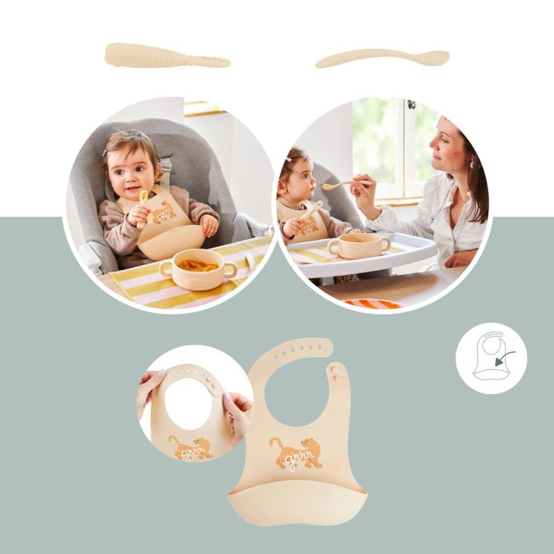 BABYMOOV Silikonová jídelní sada Baby First MEAL SET Mini